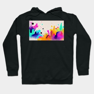 Modern Contemporary Abstract Watercolor Colorful Multicolored Cosmic Splash Galaxy Hoodie